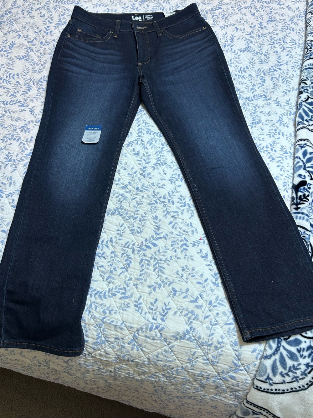Lee Women's Dark Indigo Wide Leg Jeans
